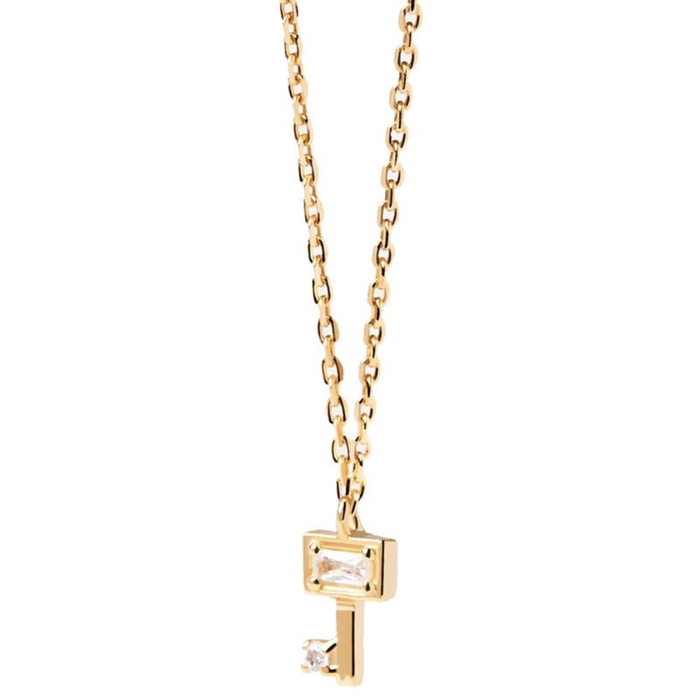 Gold Key Pendant Necklace
